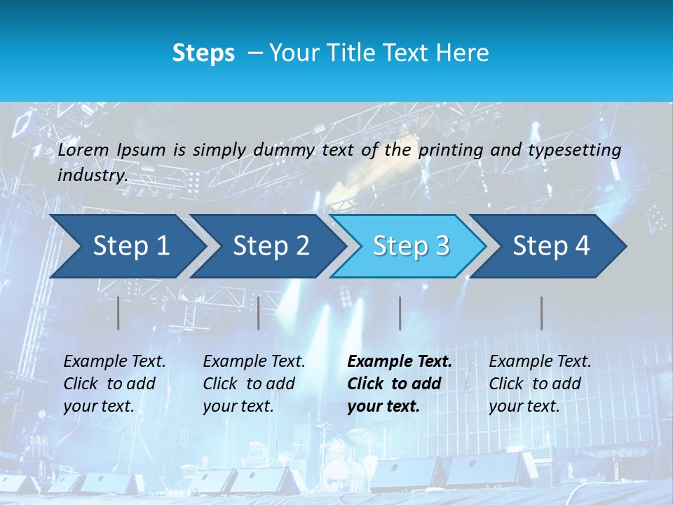A Stage That Has Some Lights On It PowerPoint Template