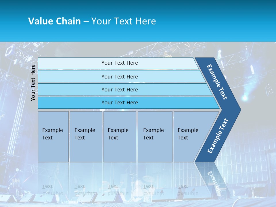 A Stage That Has Some Lights On It PowerPoint Template