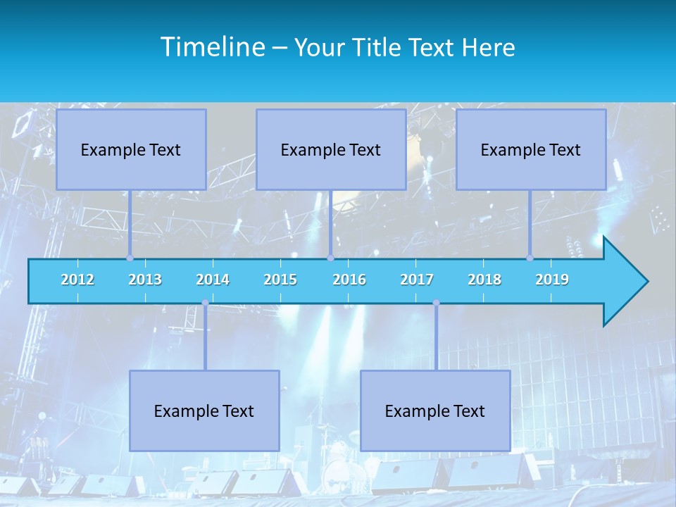 A Stage That Has Some Lights On It PowerPoint Template