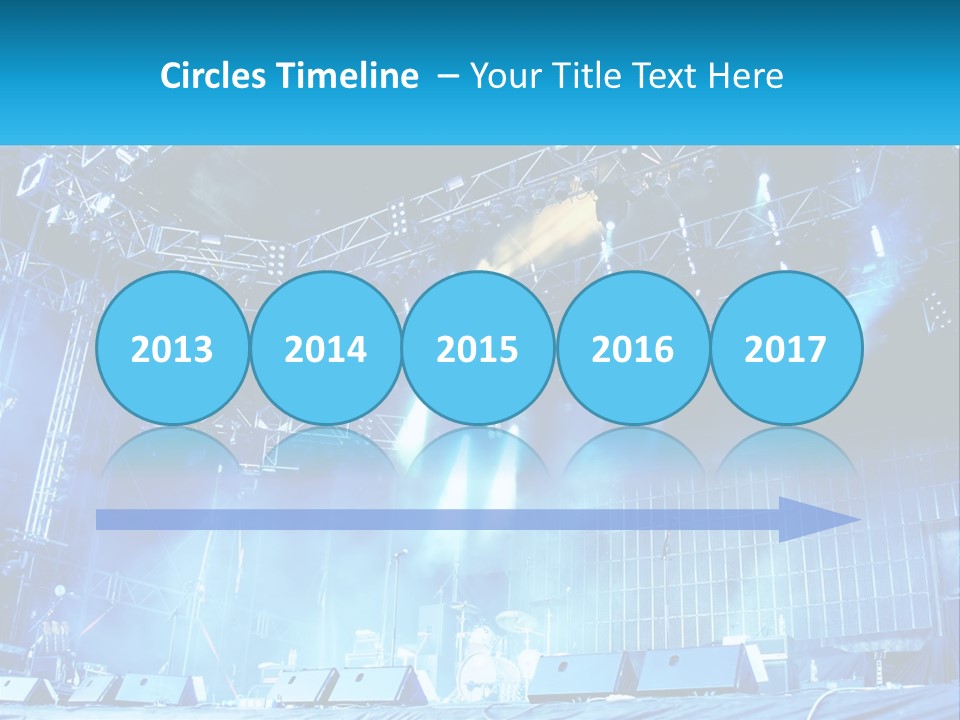 A Stage That Has Some Lights On It PowerPoint Template