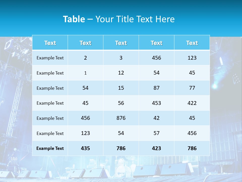A Stage That Has Some Lights On It PowerPoint Template