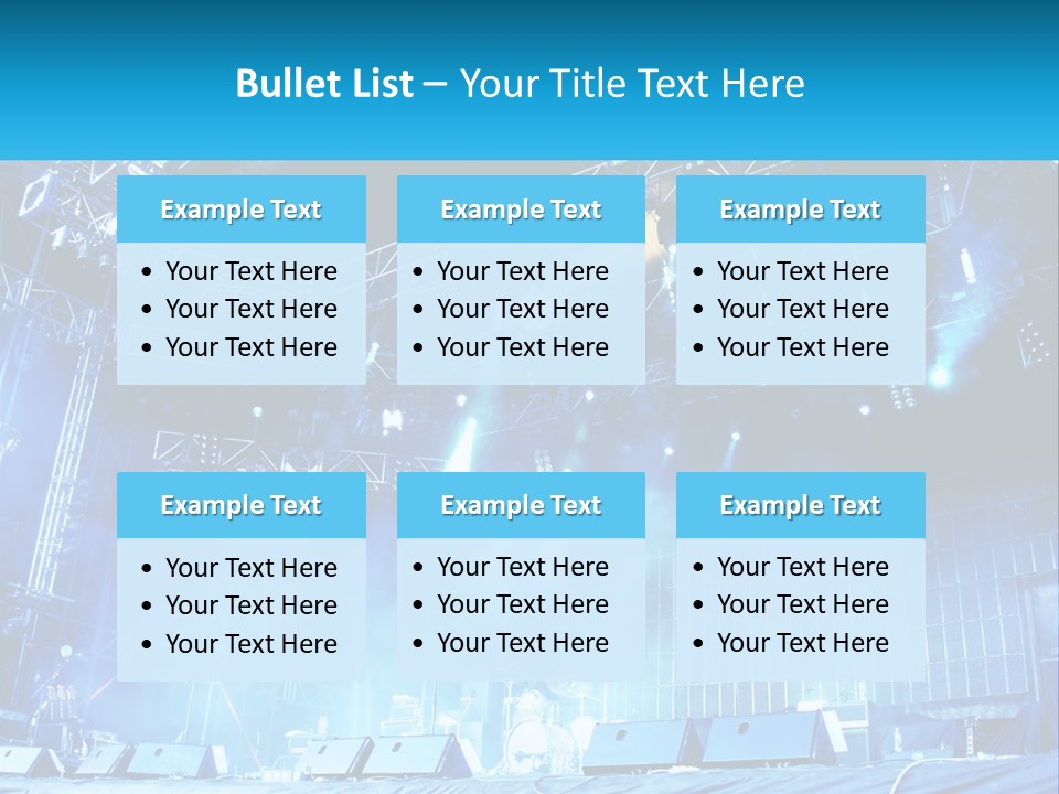 A Stage That Has Some Lights On It PowerPoint Template