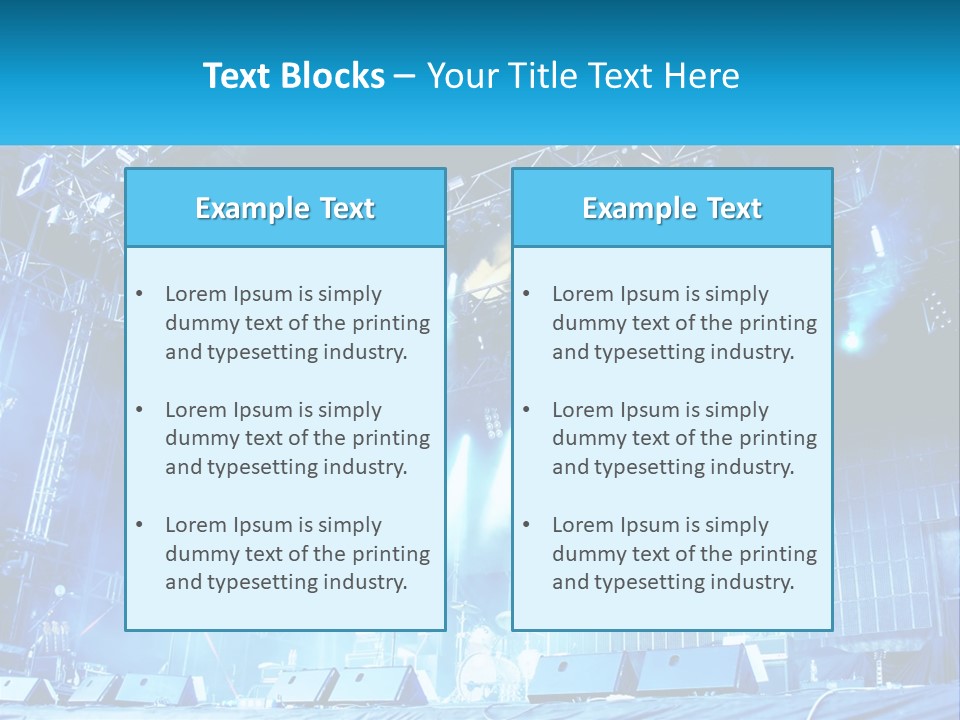 A Stage That Has Some Lights On It PowerPoint Template