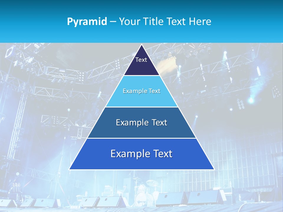 A Stage That Has Some Lights On It PowerPoint Template