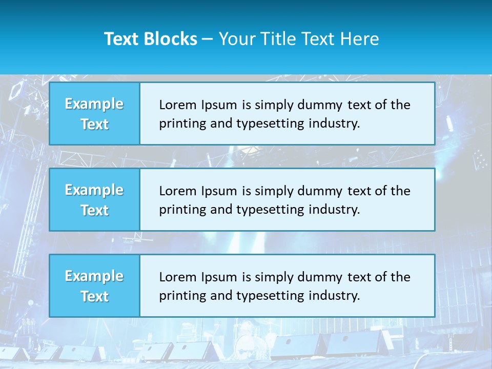 A Stage That Has Some Lights On It PowerPoint Template