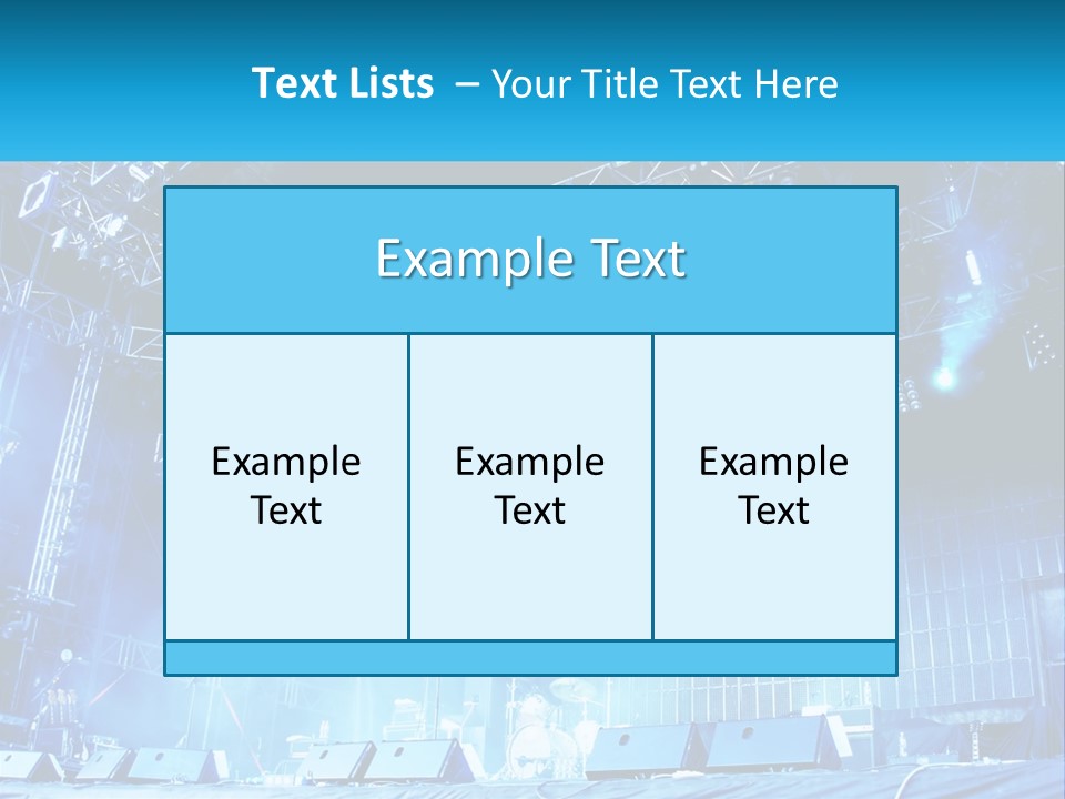 A Stage That Has Some Lights On It PowerPoint Template