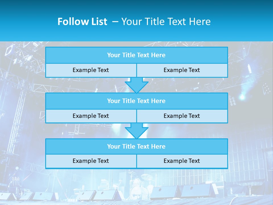A Stage That Has Some Lights On It PowerPoint Template