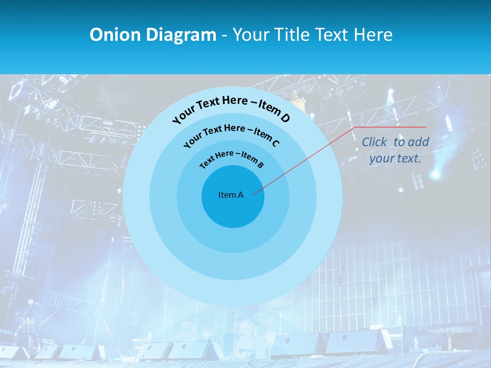 A Stage That Has Some Lights On It PowerPoint Template