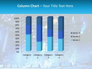 A Stage That Has Some Lights On It PowerPoint Template