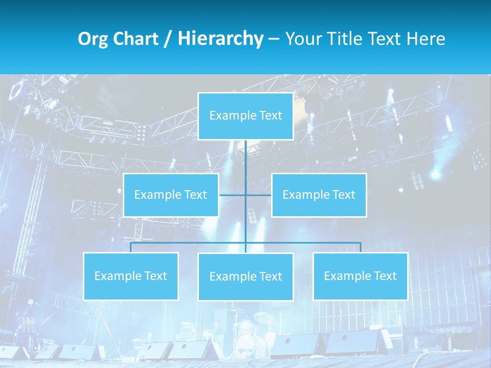A Stage That Has Some Lights On It PowerPoint Template