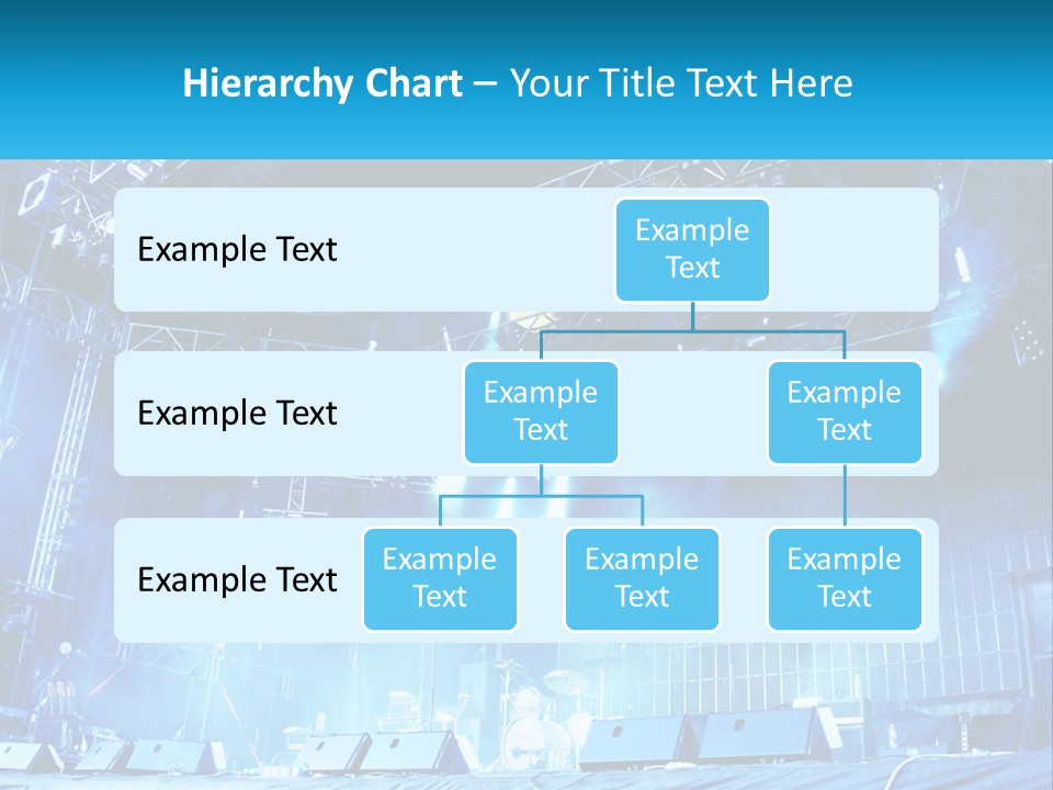 A Stage That Has Some Lights On It PowerPoint Template