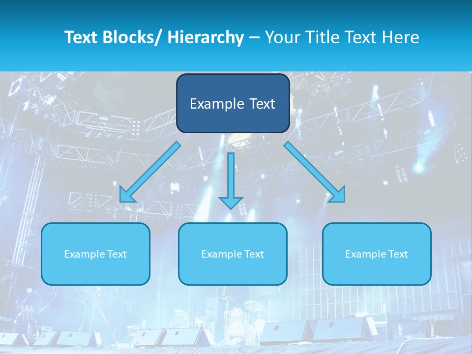 A Stage That Has Some Lights On It PowerPoint Template