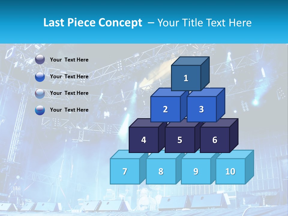 A Stage That Has Some Lights On It PowerPoint Template