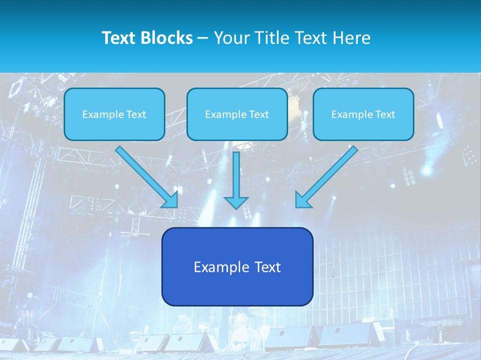 A Stage That Has Some Lights On It PowerPoint Template