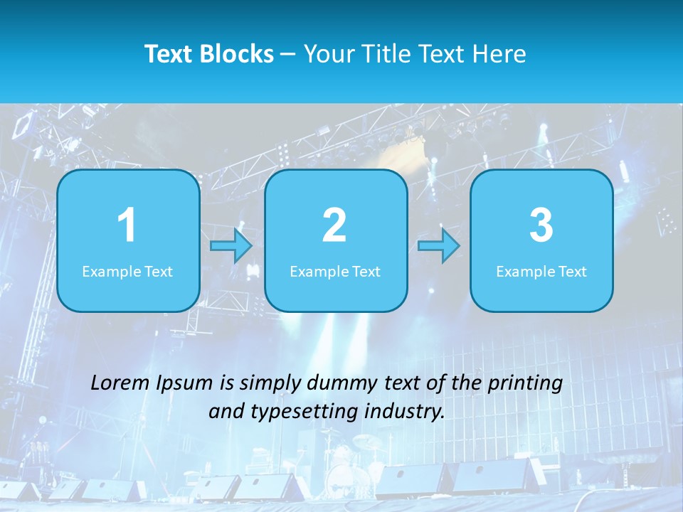 A Stage That Has Some Lights On It PowerPoint Template