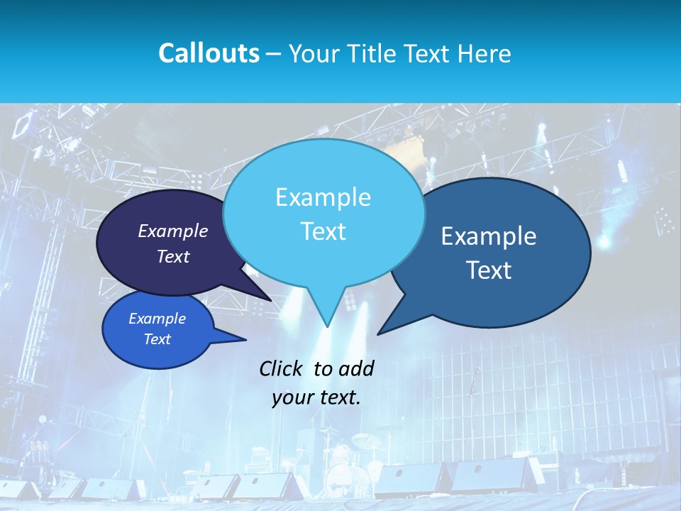 A Stage That Has Some Lights On It PowerPoint Template