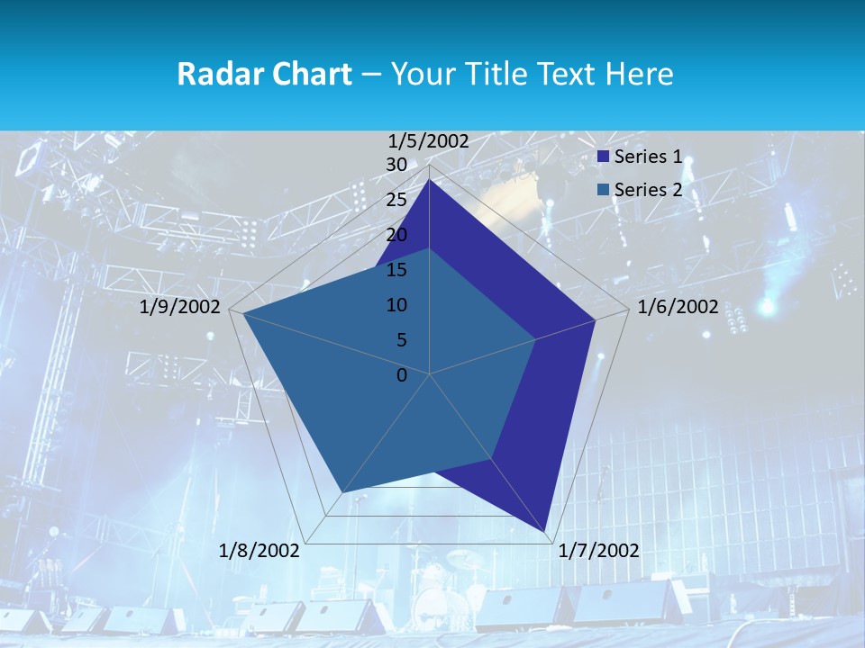 A Stage That Has Some Lights On It PowerPoint Template