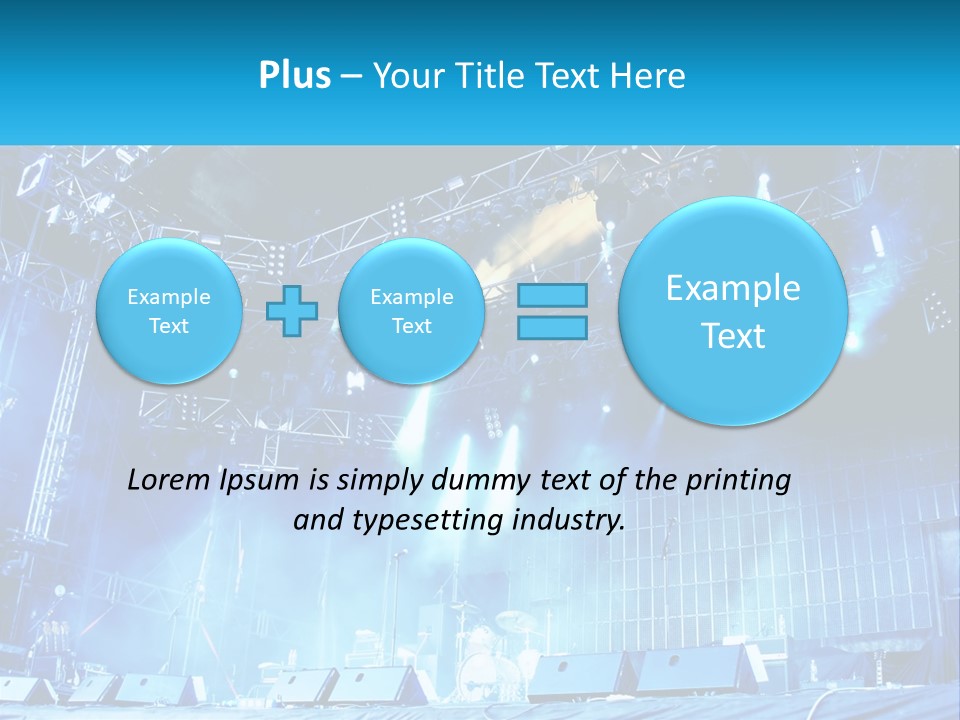 A Stage That Has Some Lights On It PowerPoint Template