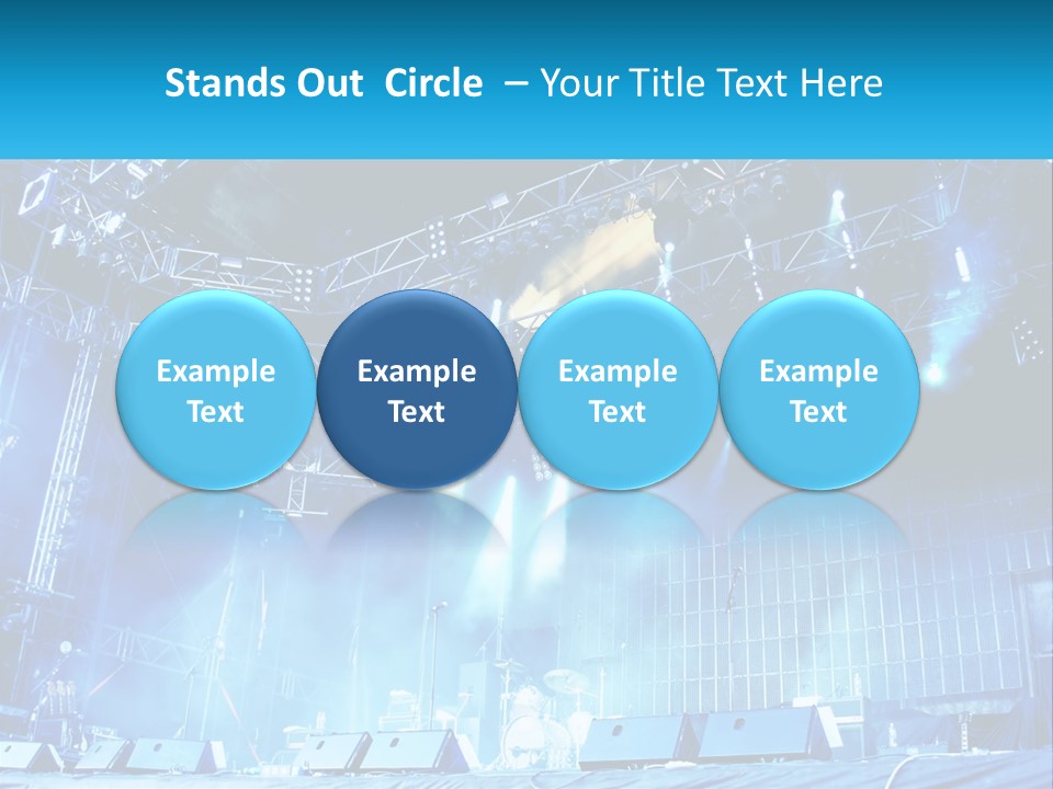 A Stage That Has Some Lights On It PowerPoint Template