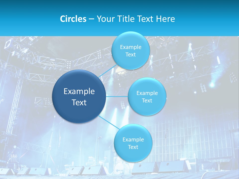 A Stage That Has Some Lights On It PowerPoint Template