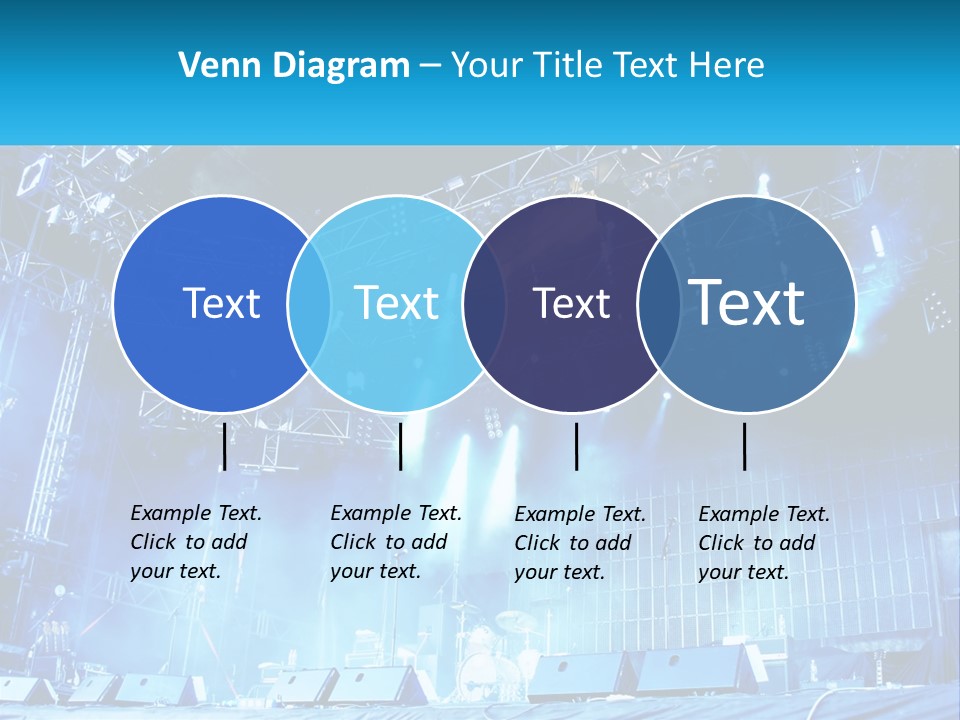A Stage That Has Some Lights On It PowerPoint Template
