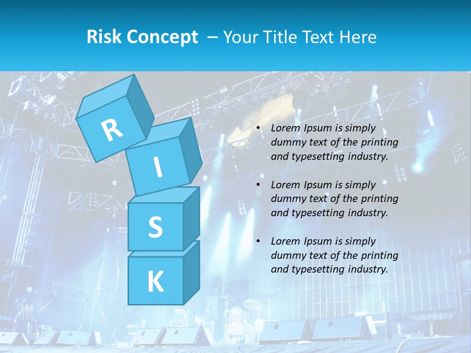A Stage That Has Some Lights On It PowerPoint Template