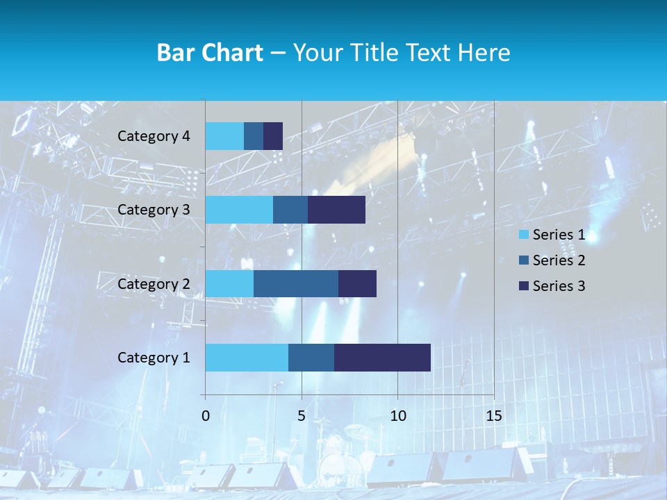 A Stage That Has Some Lights On It PowerPoint Template