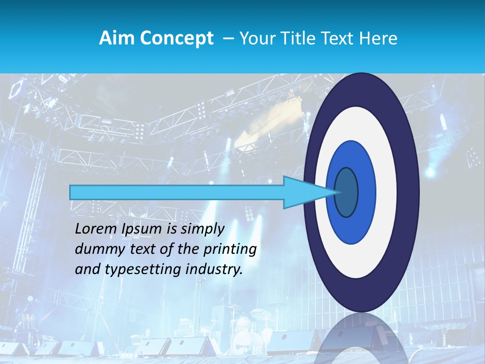 A Stage That Has Some Lights On It PowerPoint Template