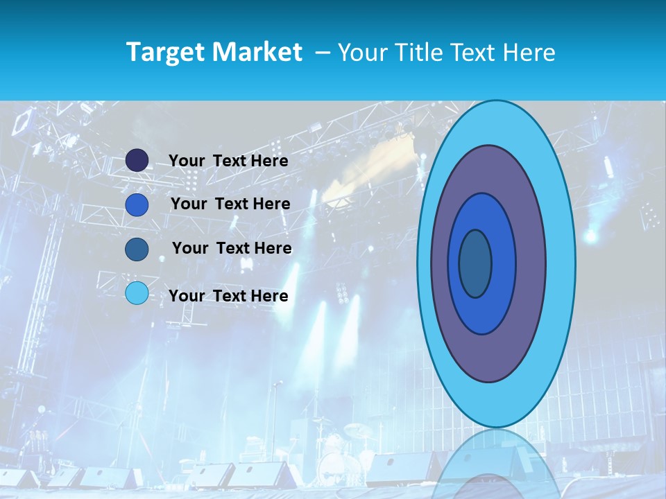 A Stage That Has Some Lights On It PowerPoint Template