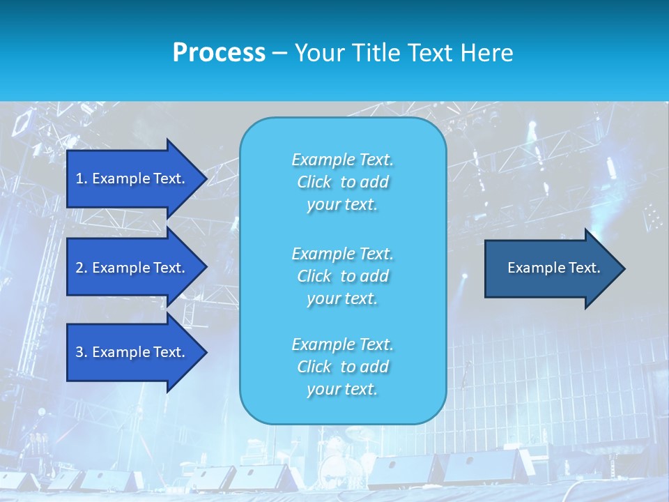 A Stage That Has Some Lights On It PowerPoint Template