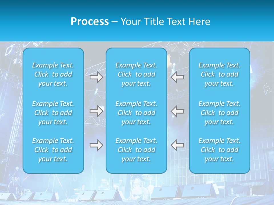 A Stage That Has Some Lights On It PowerPoint Template