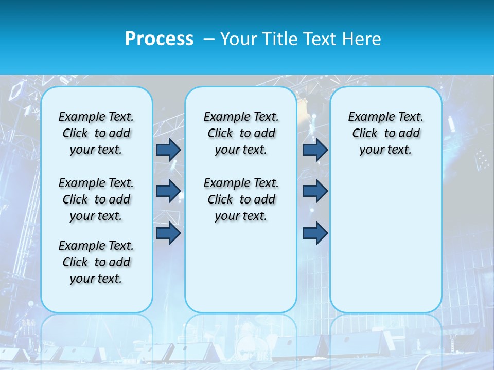 A Stage That Has Some Lights On It PowerPoint Template