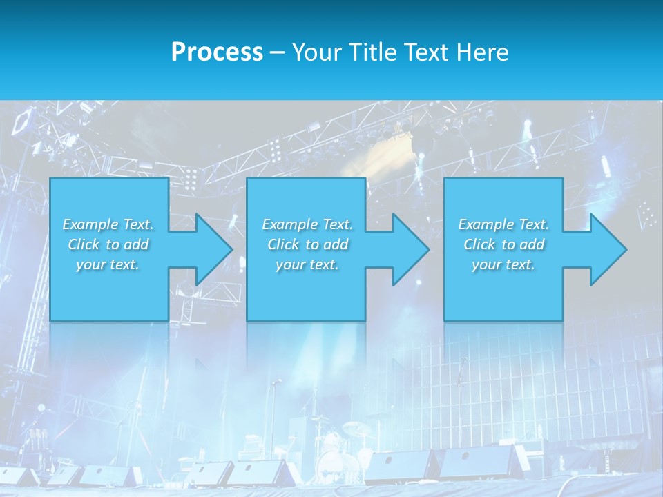A Stage That Has Some Lights On It PowerPoint Template