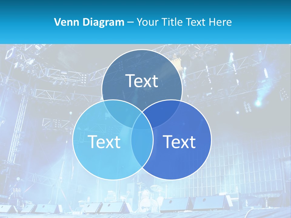 A Stage That Has Some Lights On It PowerPoint Template
