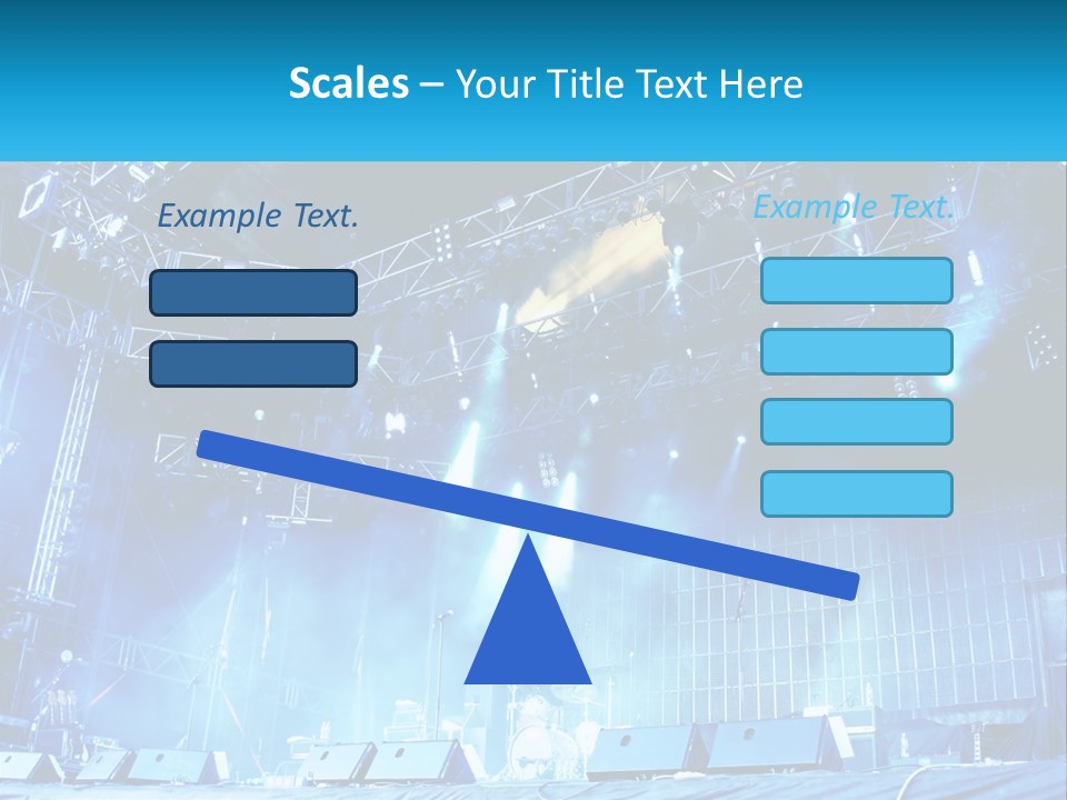 A Stage That Has Some Lights On It PowerPoint Template