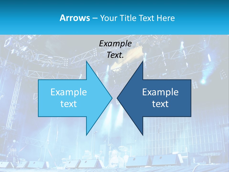 A Stage That Has Some Lights On It PowerPoint Template