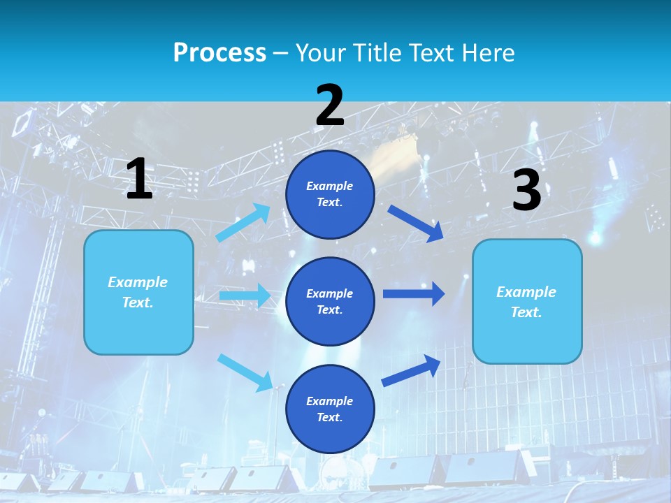 A Stage That Has Some Lights On It PowerPoint Template