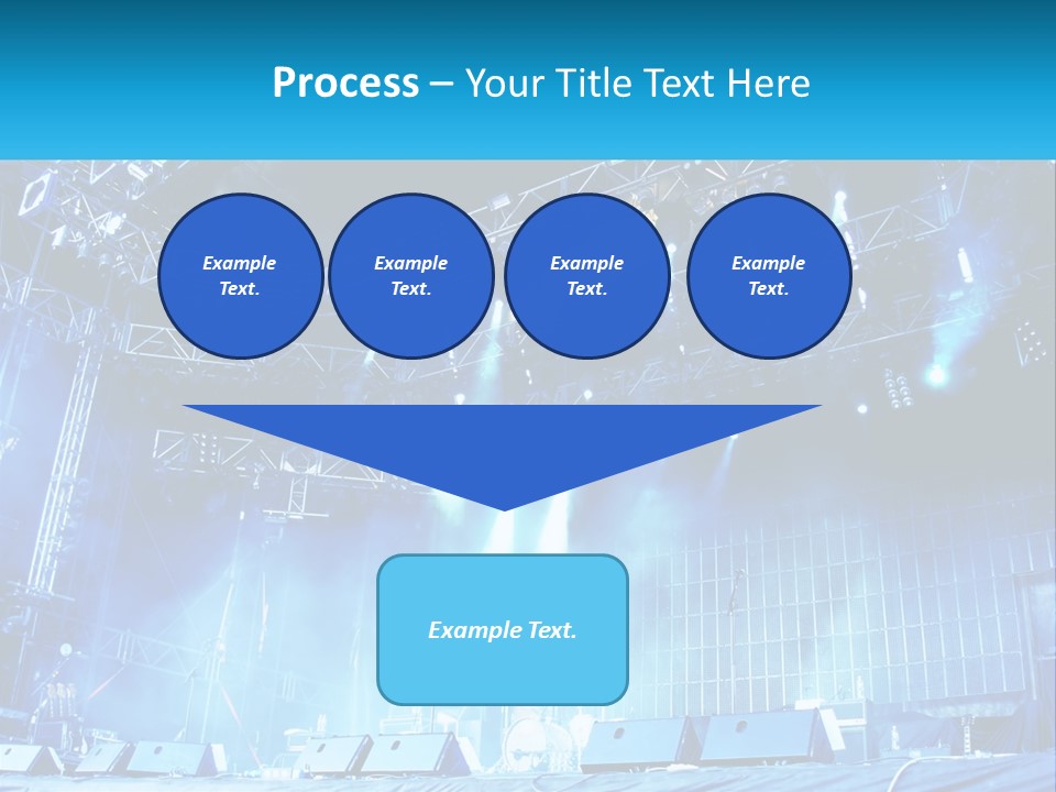 A Stage That Has Some Lights On It PowerPoint Template