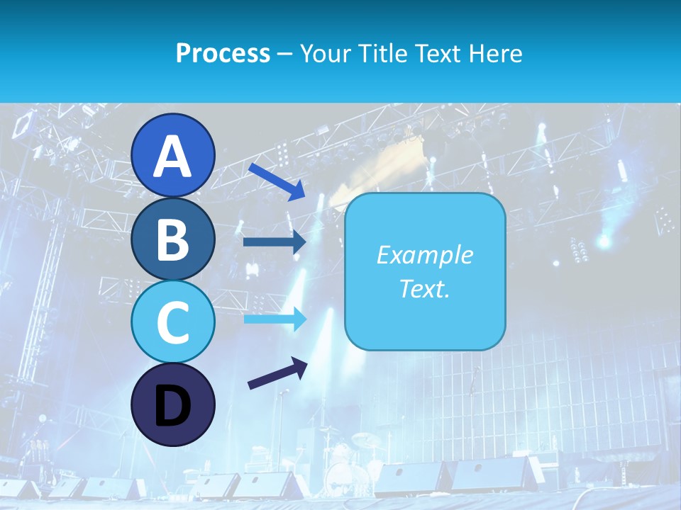 A Stage That Has Some Lights On It PowerPoint Template