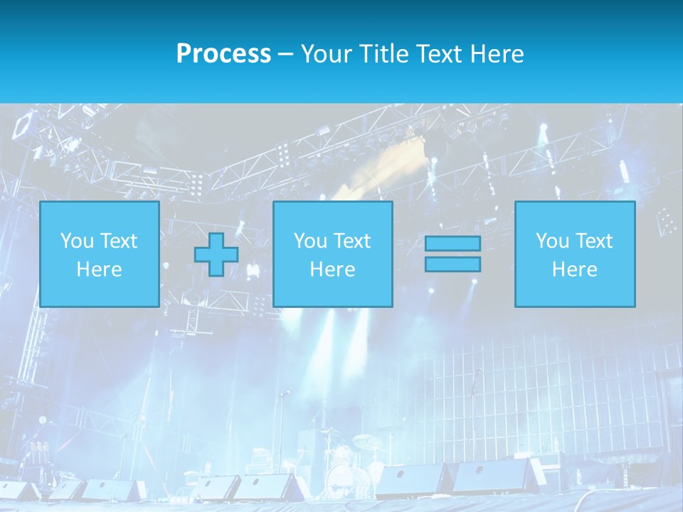 A Stage That Has Some Lights On It PowerPoint Template