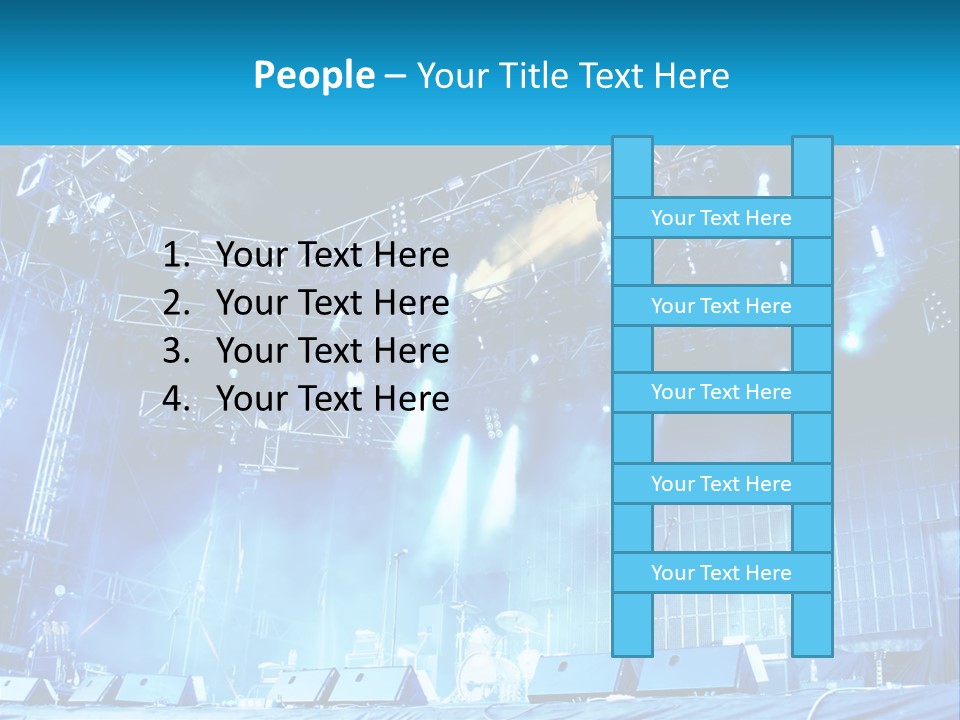 A Stage That Has Some Lights On It PowerPoint Template