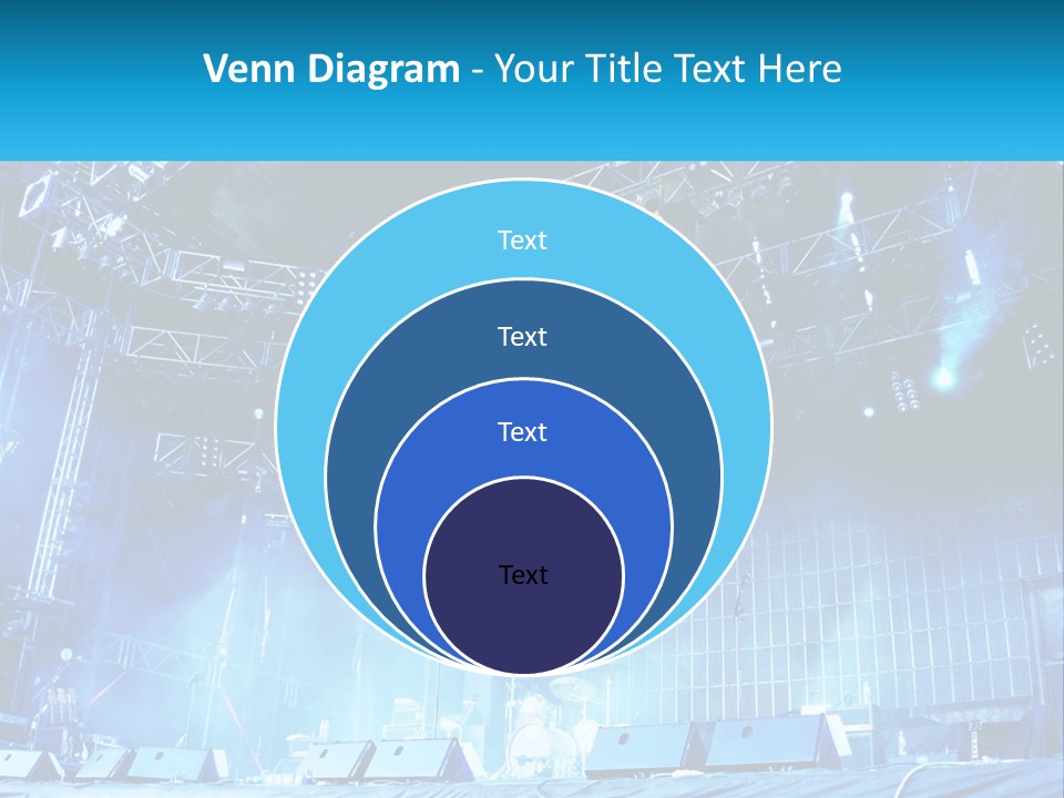 A Stage That Has Some Lights On It PowerPoint Template