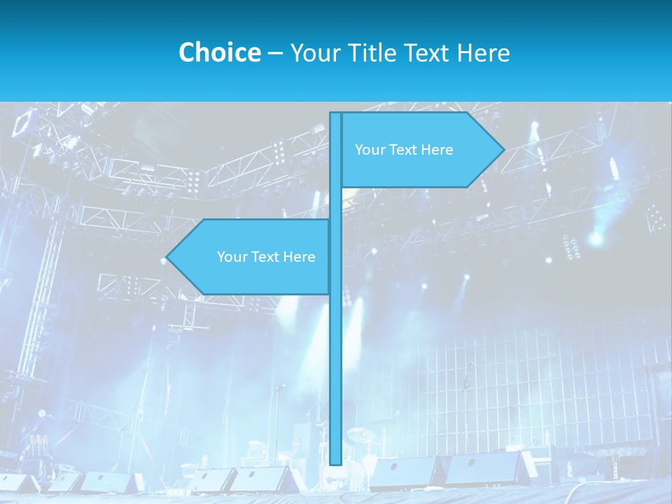 A Stage That Has Some Lights On It PowerPoint Template