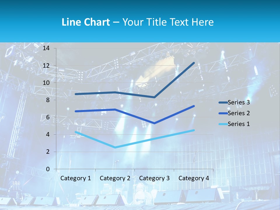 A Stage That Has Some Lights On It PowerPoint Template
