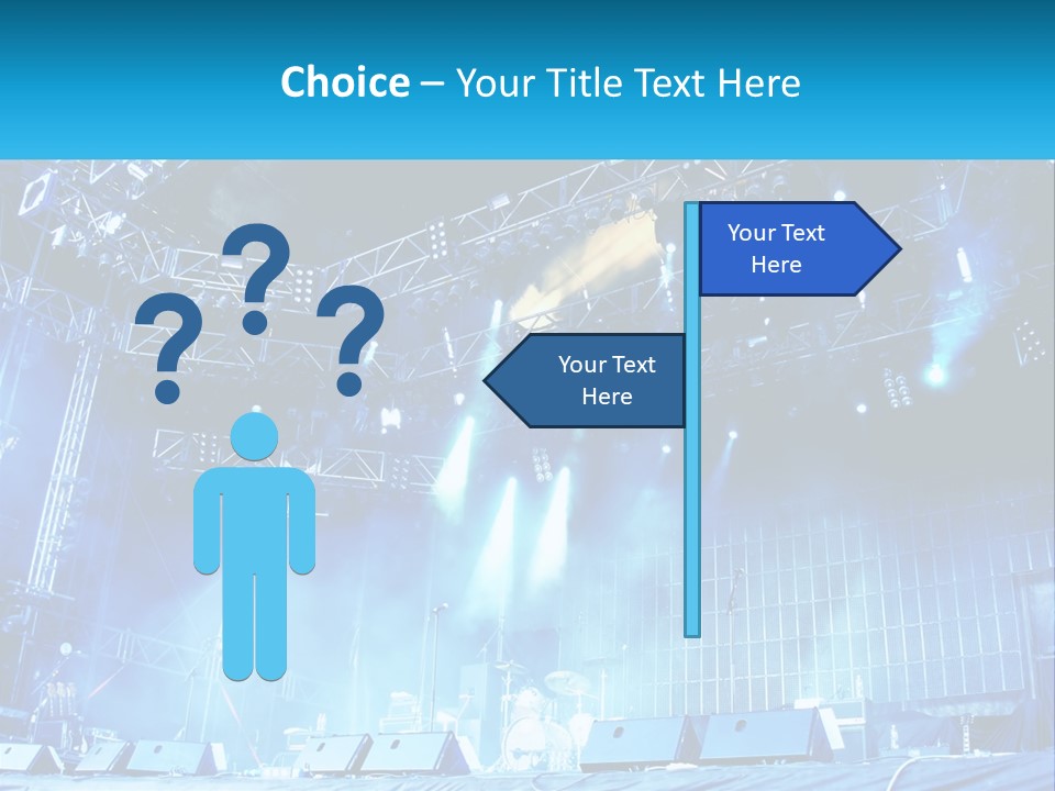 A Stage That Has Some Lights On It PowerPoint Template