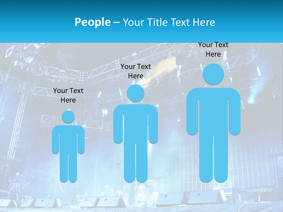 A Stage That Has Some Lights On It PowerPoint Template