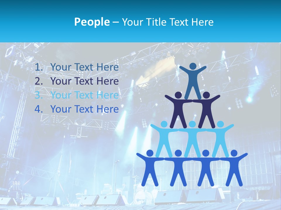 A Stage That Has Some Lights On It PowerPoint Template