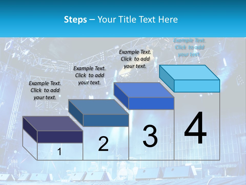 A Stage That Has Some Lights On It PowerPoint Template