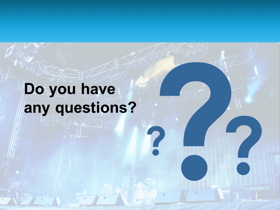 A Stage That Has Some Lights On It PowerPoint Template