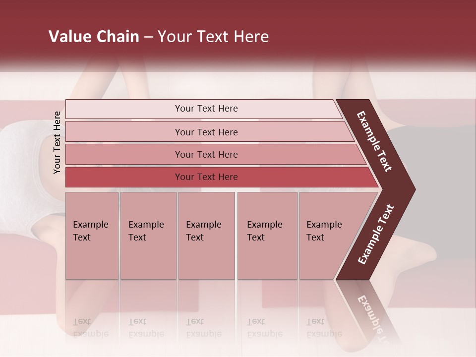 A Couple Of Women Laying On Top Of A Red Mat PowerPoint Template